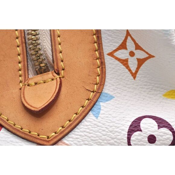 Auth Louis Vuitton Monogram Multicolor Claudia Hand Bag White Lv - Picture 7 of 16